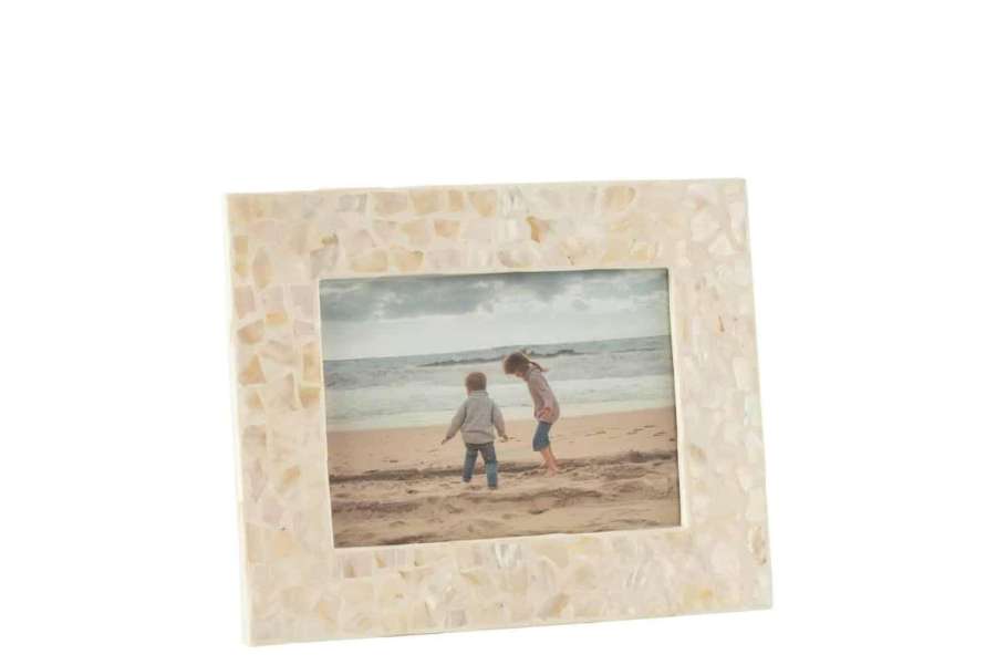 PHOTOFRAME NUYE SHELLS/MDF IVORY 12x17cm