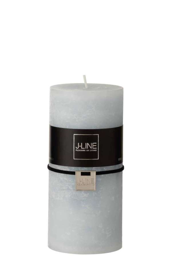 CYLINDER CANDLE  LIGHT BLUE L52H