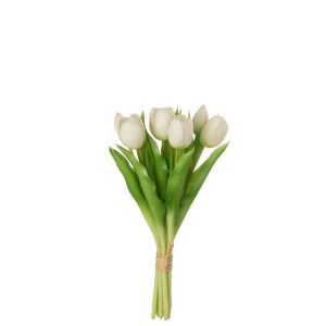 BOUQUET TULIPS 7PIECES PU WHITE SMALL