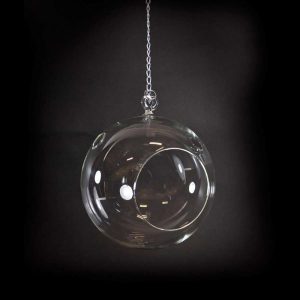 Glassheng Rund Stor M/Kjetting 18X20Cm
