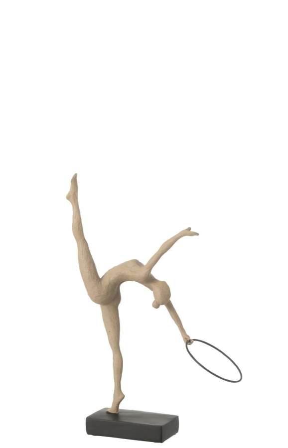 GYMNAST HOOP ON BASE RESIN BEIGE/BLACK