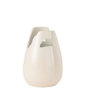 VASE HANDLE CERAMIC WHITE SMALL