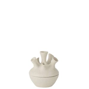 VASE CORAL CLAY WHITE SMALL