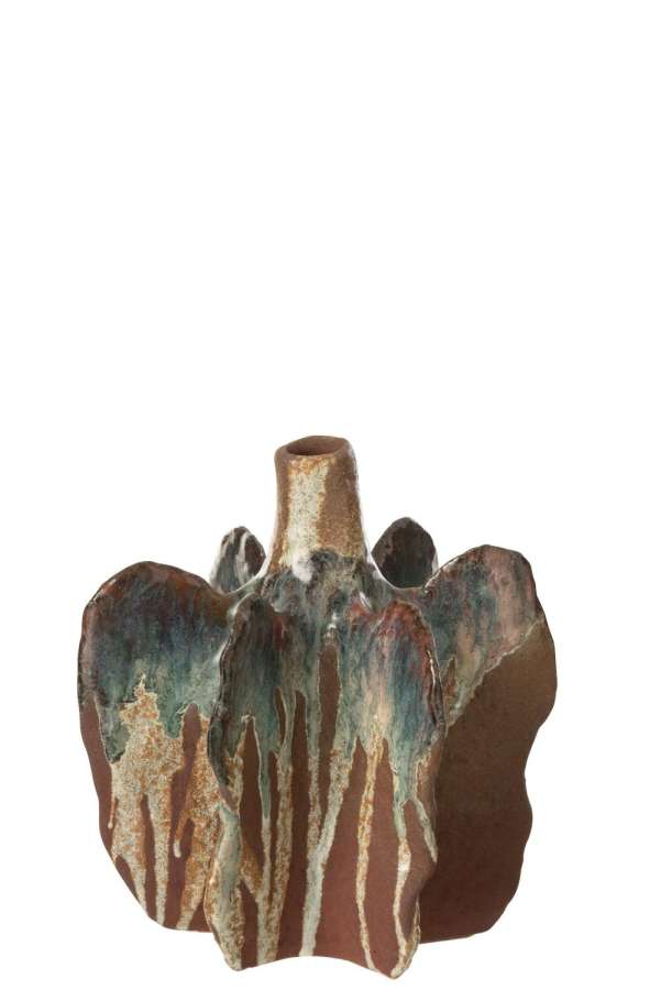 VASE NAGA CERAMIC  RUSTY BROWN MEDIUM