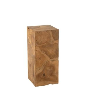 PEDESTAL PUZZLE TEAK WOOD NATURAL SMALL