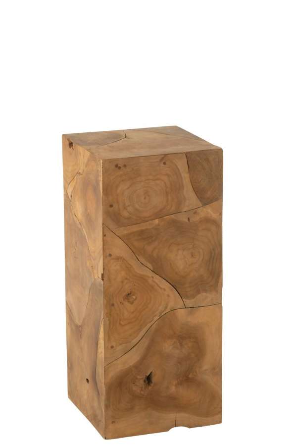 PEDESTAL PUZZLE TEAK WOOD NATURAL SMALL