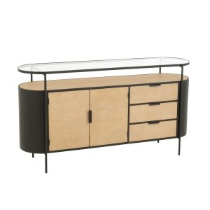 CABINET OVY IRON NATURAL/BLACK