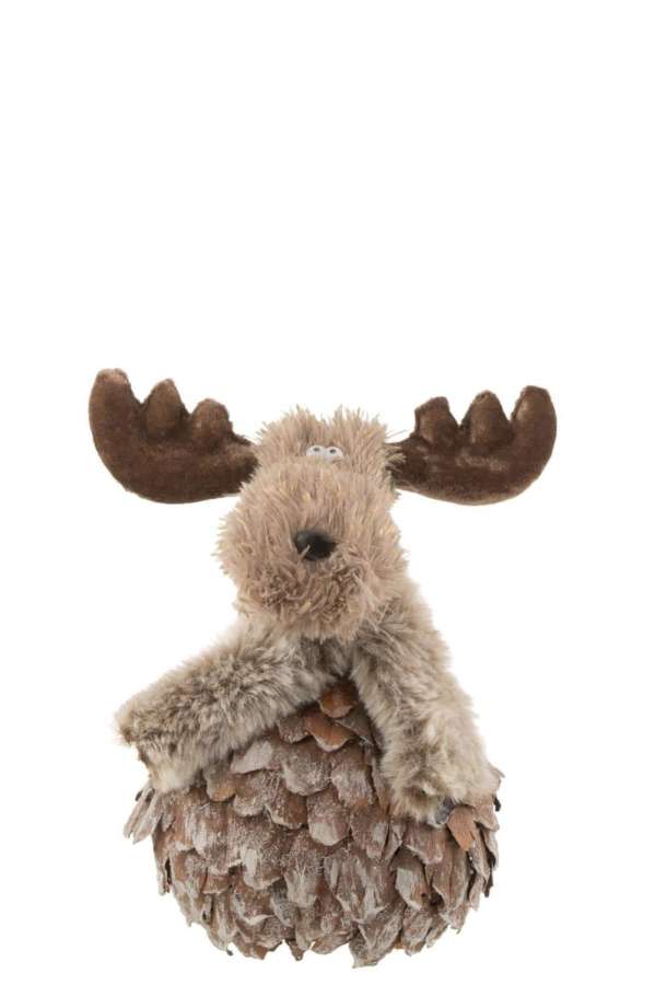 REINDEER+SCARF BARK PIECES BROWN/GREY MEDIUM