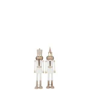 NUTCRACKER MOUSTACHE METAL MULTICOLORED SMALL ASSORTMENT OF 2