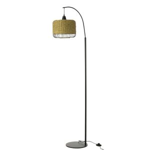 FLOOR LAMP LANTERN METAL GREEN