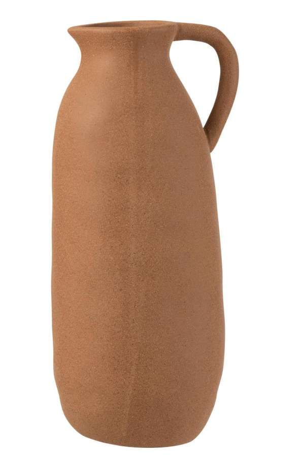 VASE JUG CERAMIC BROWN LARGE