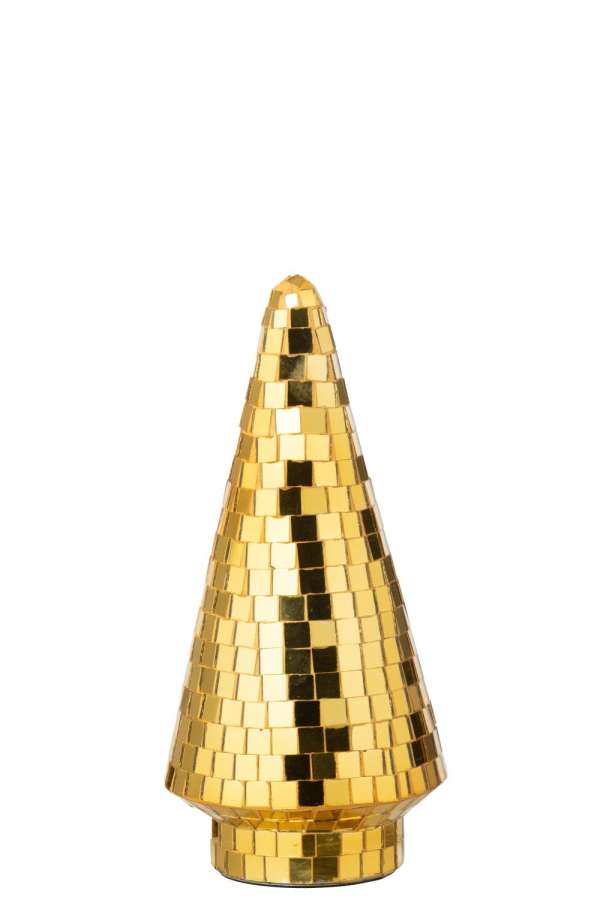 TREE MIRROR GLASS YELLOW MEDIUM