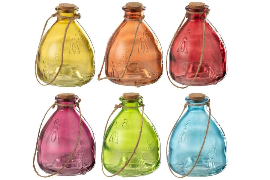 WASP TRAP GLASS MIX L ASSORTMENT OF 6 ON TRAY