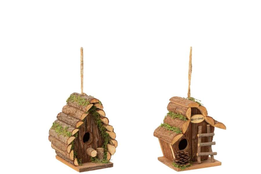 BIRDHOUSE LADDER FIR WOOD NATURAL SMALL ASSORTMENT OF 2