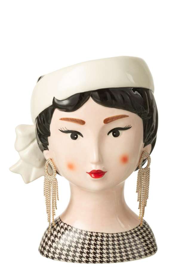 VASE PIED-DE-POULE MARGO CERAMIC MULTICOLORED