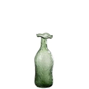 VASE BLOOMING GLASS GREEN SMALL