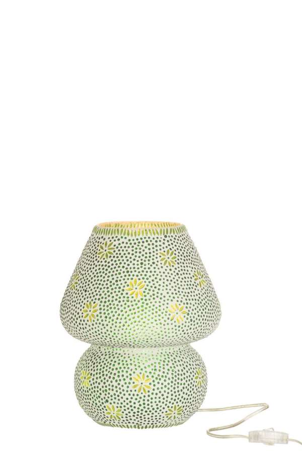 LAMP BRAM GLASS GREEN MEDIUM