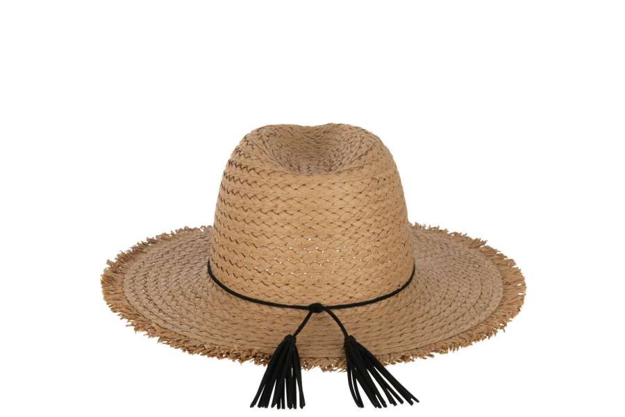 HAT+STRING+TASSEL PAPER LIGHT BROWN
