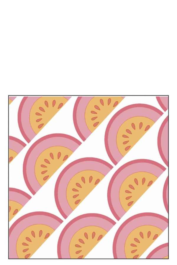 PACK 20 NAPKINS FRUIT PAPER PINK/ORANGE LARGE