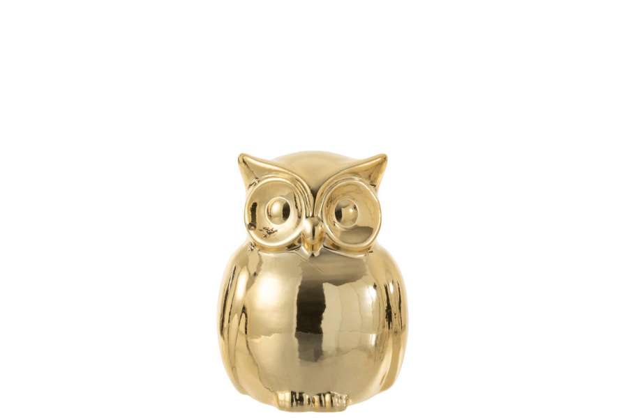 OWL PORCELAIN GOLD SMALL