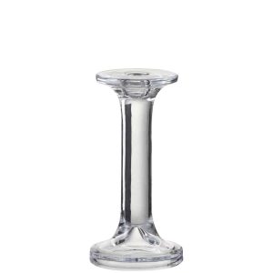 CANDLESTICK SMOOTH GLASS TRANSPARENT LARGE