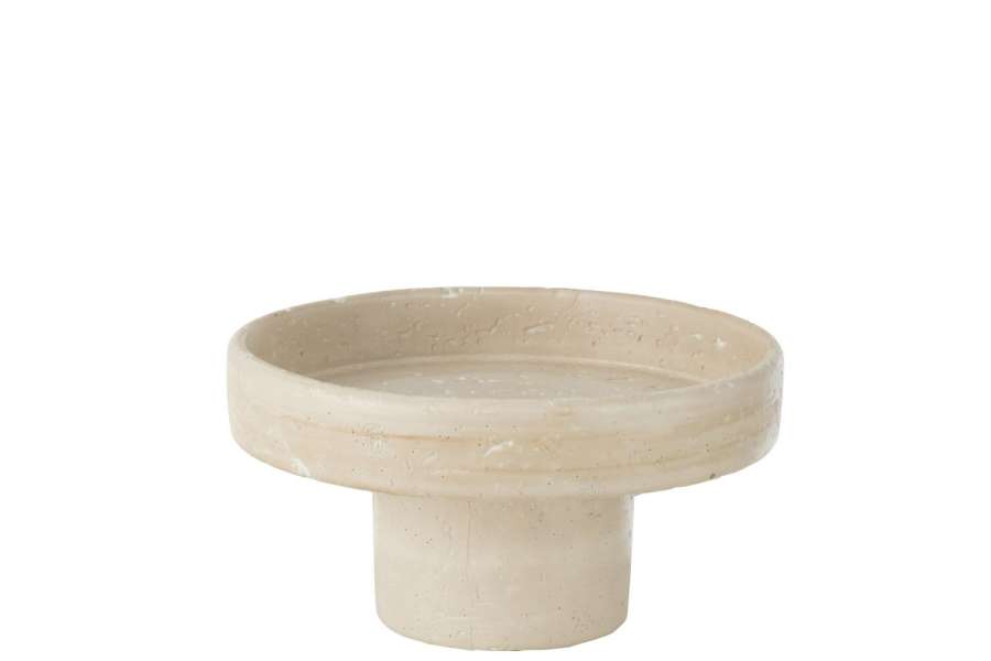 TRAY DECORATIVE OLINA CEMENT CREAM SMALL