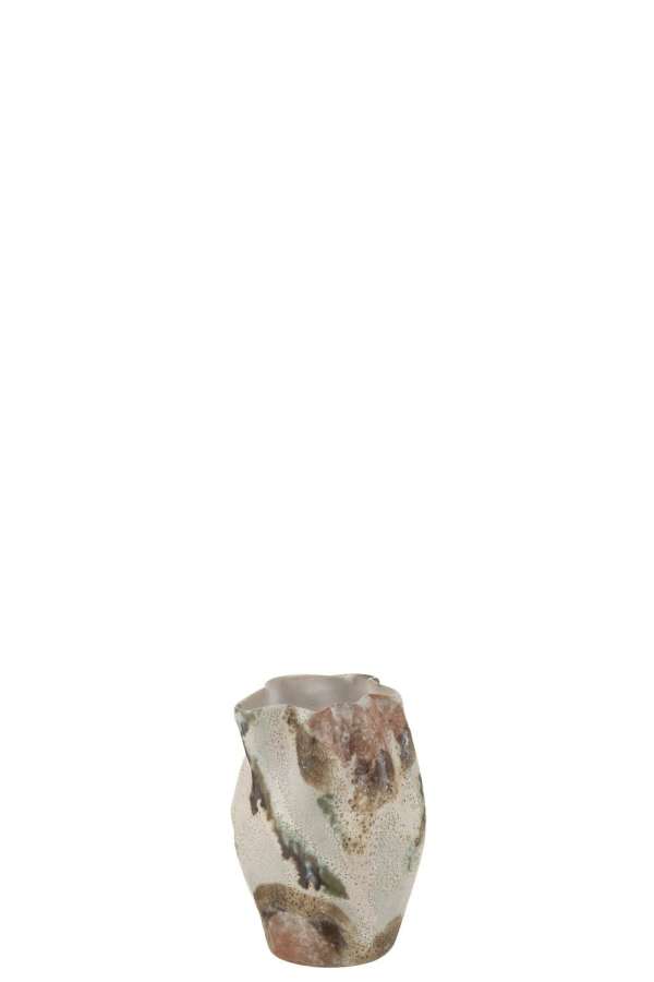 VASE MOON TEXTURE ROUND CLAY MIXED