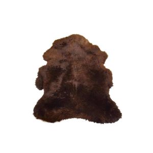 FLOOR MAT LONG SHEEP SKIN BROWN