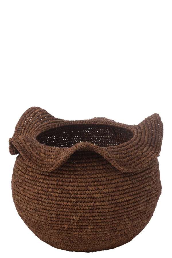 BASKET SISAL DARK BROWN