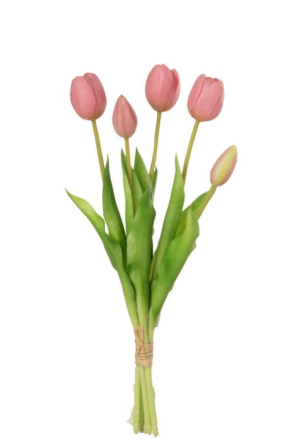 BOUQUET TULIPS 5PIECES PU PINK MEDIUM