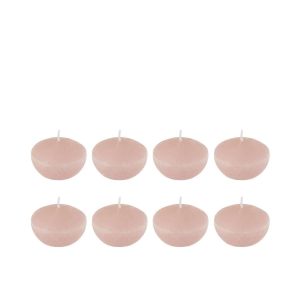 BOX 8 FLOATING CANDLE PINK SMALL-4H