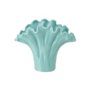 VASE FLOWER PORCELAIN LIGHT GREEN LARGE