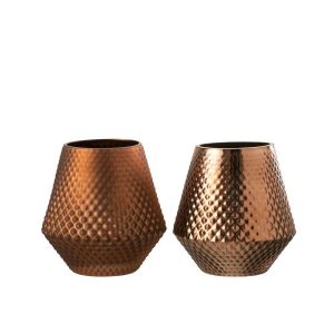 THEALIGHT HOLDER CARI GLASS COPPER MEDIUM ASS