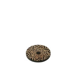 SET OF 4 COASTER STAR MANGO WOOD BLACK/NATURAL