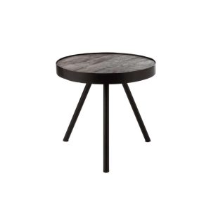 SIDE TABLE FIEN MANGO WOOD IRON DARK BROWN BLACK