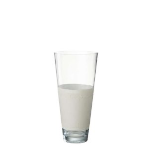 VASE DELPH GLASS TRANSPARENT/WHITE MEDIUM