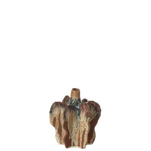 VASE NAGA CERAMIC  RUSTY BROWN SMALL