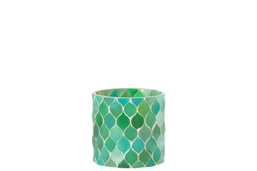 HURRICANE MOSAIC DIAMOND GLASS BLUE/GREEN MEDIUM