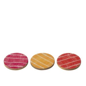 SET OF 4 COASTER MANGO WOOD MIX ASSORTMENT OF 3