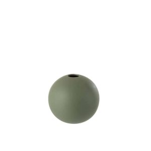 VASE BALL CERAMIC GREEN MEDIUM