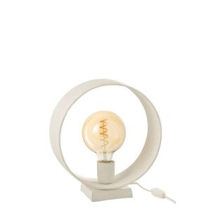 TABLE LAMP CIRCLE MATT WHITE