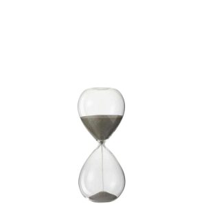 HOURGLASS DECO GLASS/SAND GREY SMALL