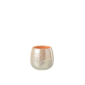 VASE JULIETTE GLASS ORANGE/PINK SMALL