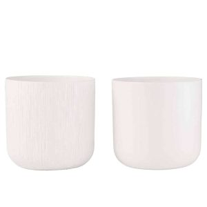 FLOWERPOT GEN CERAMIC WHITE XXL ASSORTMENT OF 2