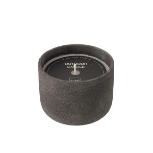 OUTDOOR CANDLE 47H ROUND PARAFFIN DARK GREY LARGE