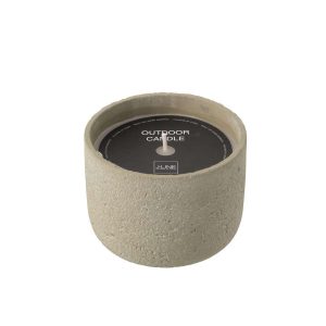 OUTDOOR CANDLE 47H ROUND PARAFFIN LIGHT GREEN LARGE