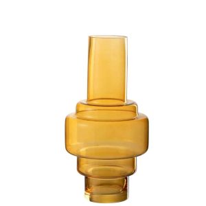 VASE RINO GLASS OCHRE LARGE