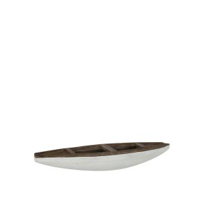 BOAT + OAR VACAY WOOD DARK BROWN WHITE