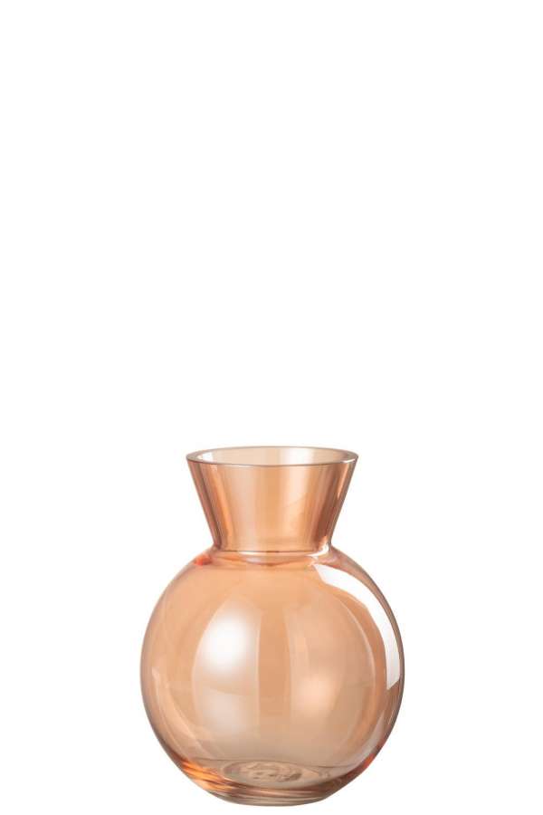VASE LUCY GLASS ORANGE SMALL