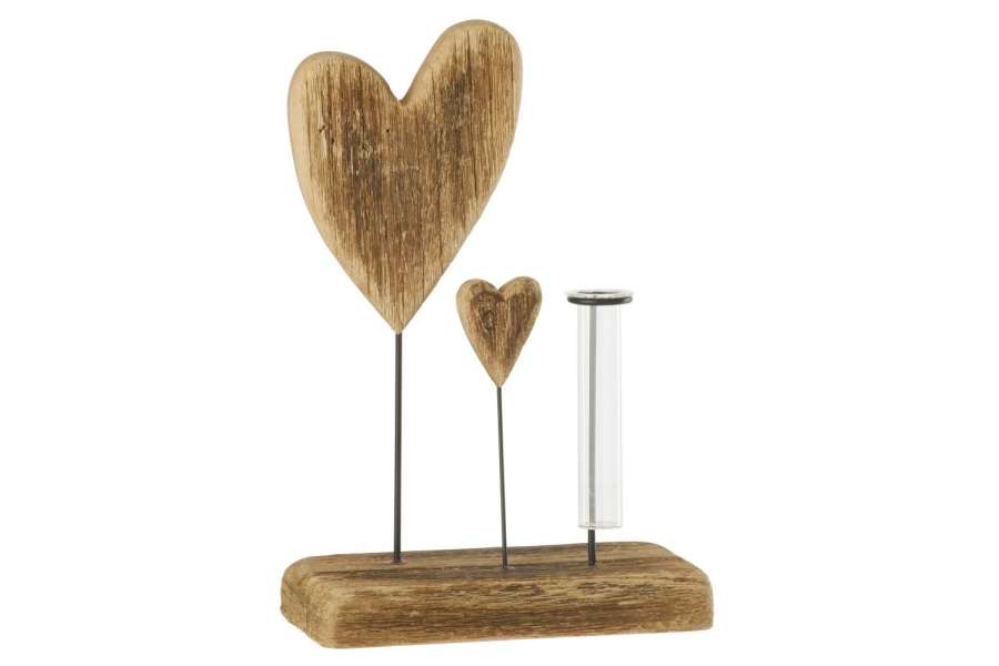 VASE 1 TUBE PAULOWNIA WOOD NATURAL
